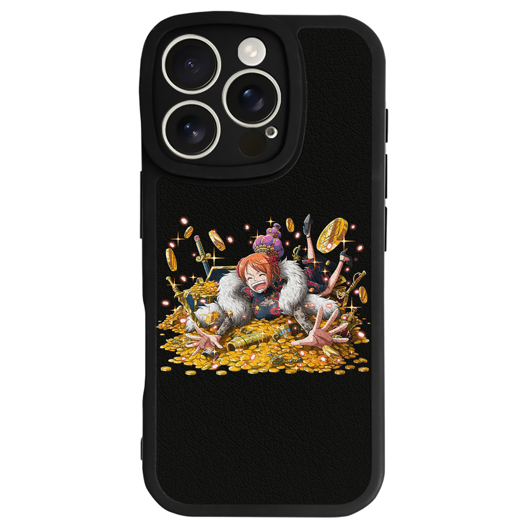 （画像用） ワンピース ナミ ONE PIECE Nami 【iPhone 16シリーズ対応】シリコンスマホケース（レザー調） 材質：シリコン